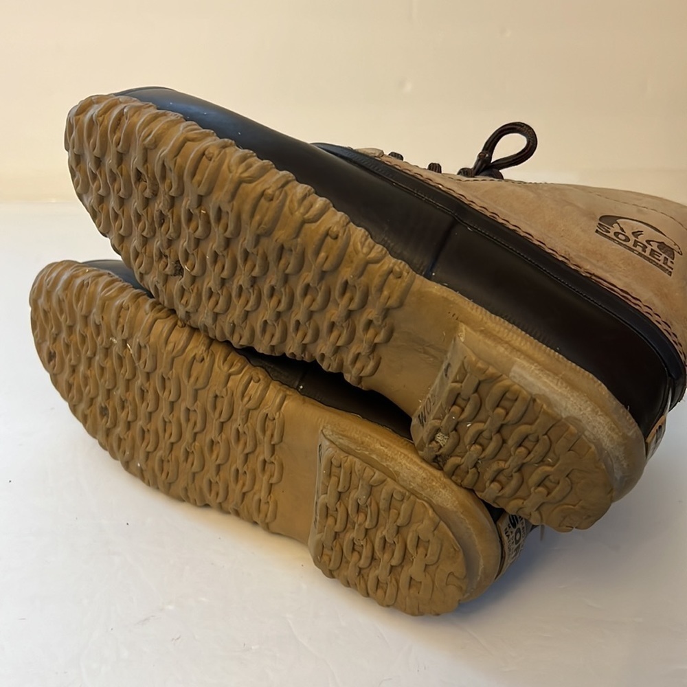 Women’s Sorel Leather Rubber Boots Handcrafted in Canada Wool Lined Size 6 - Picture 8 of 11